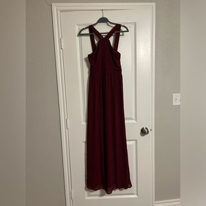 Lulus Air of Romance Burgundy Dress